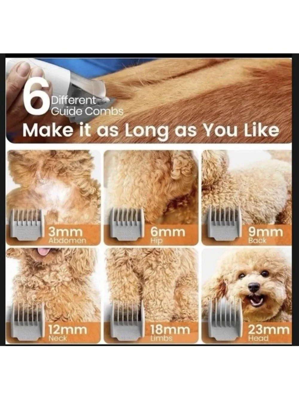 Oneisall 7-in-1 Dog Grooming Vacuum Kit with Clipper, Nail Grinder, 1.5L